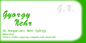 gyorgy nehr business card